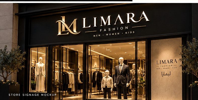 تصور هوية محل LIMARA Fashion